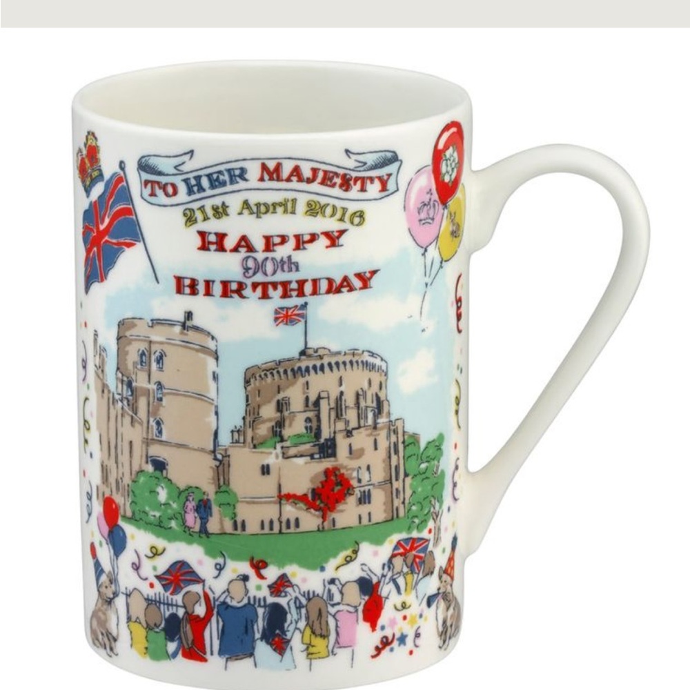 Cath Kidston Happy Birthday Queen Elizabeth 2016 Mug